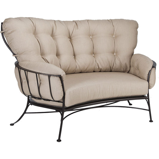 OW Lee Monterra Wrought Iron Crescent Love Seat