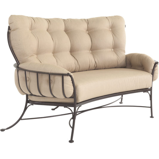 OW Lee Monterra Wrought Iron Urban Scale Crescent Love Seat