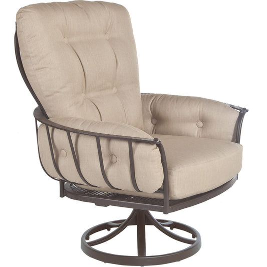 OW Lee Monterra Wrought Iron Urban Scale Swivel Rocker Lounge Chair