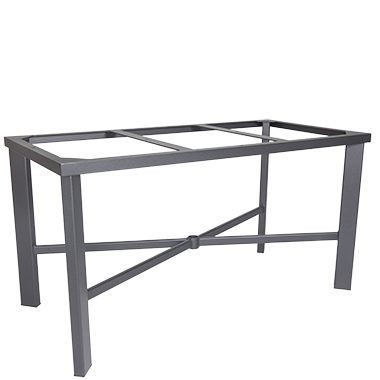 OW Lee Modern Aluminum Dining Table Base Fits 42" x 84" Rectangle Tops