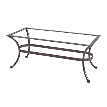 OW Lee Standard Wrought Iron Occasional Table Base Fits 28"x50 & 36" x 58" Rectangular Tops