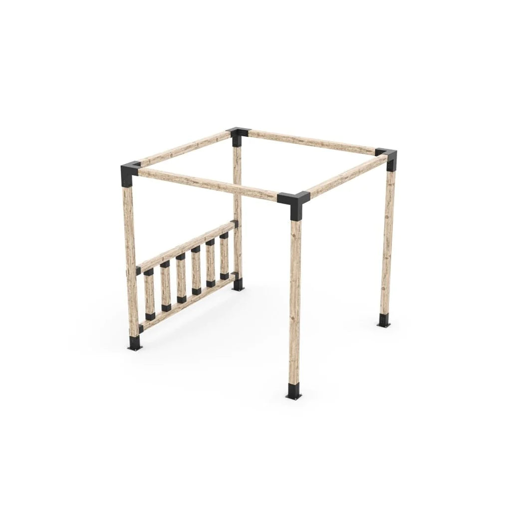 Toja Grid Any Size Pergola Kit with Post Wall for 4x4 Wood Posts