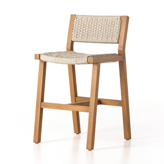 Four Hands 106968-006 Delano Outdoor Bar + Counter Stool - Natural Teak-FSC