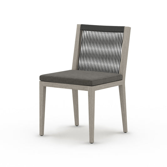 Four Hands 223161-009 Sherwood Outdoor Dining Chair, Weathered Grey - Venao Charcoal