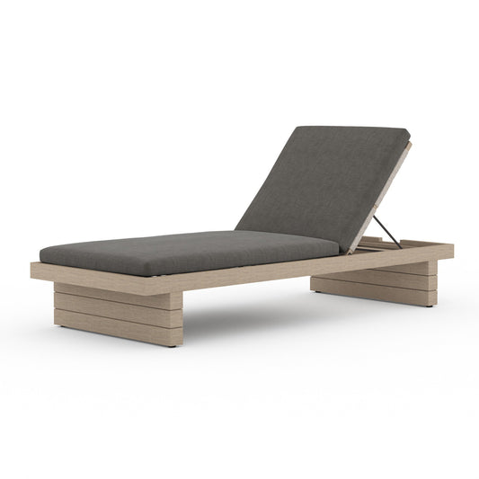 Four Hands 223214-001 Leroy Outdoor Chaise - Washed Brown - Venao Charcoal