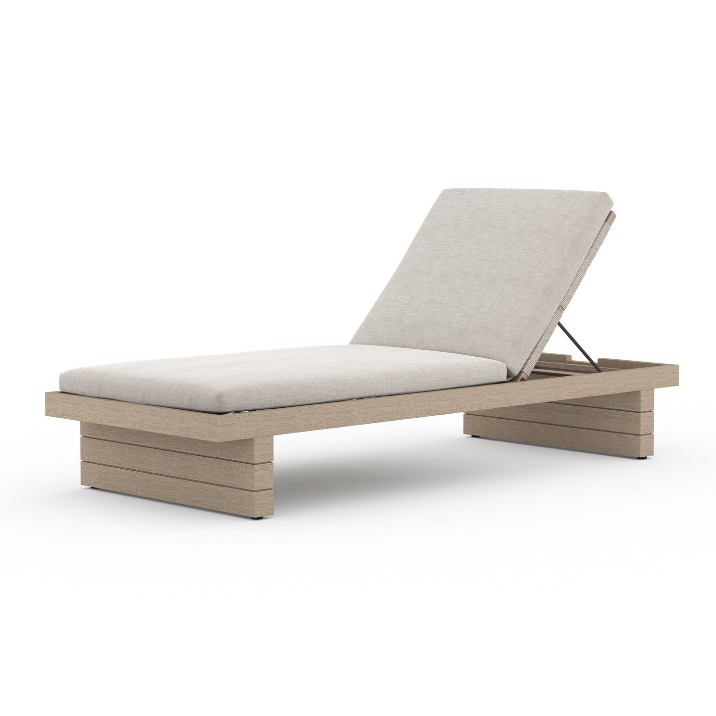 Four Hands 223214-003 Leroy Outdoor Chaise - Washed Brown - Venao Grey