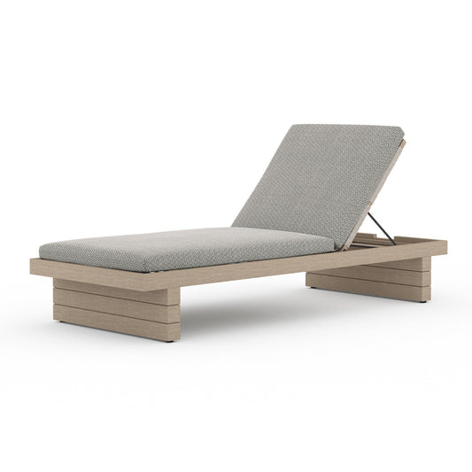 Four Hands 223214-004 Leroy Outdoor Chaise - Washed Brown - Faye Ash