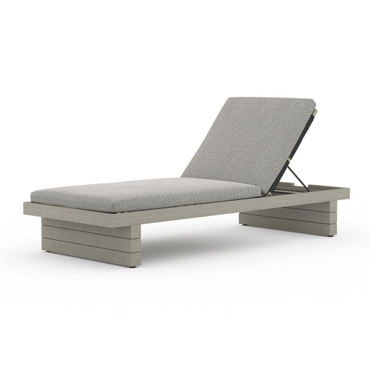 Four Hands 223214-008 Leroy Outdoor Chaise - Weathered Grey - Faye Ash