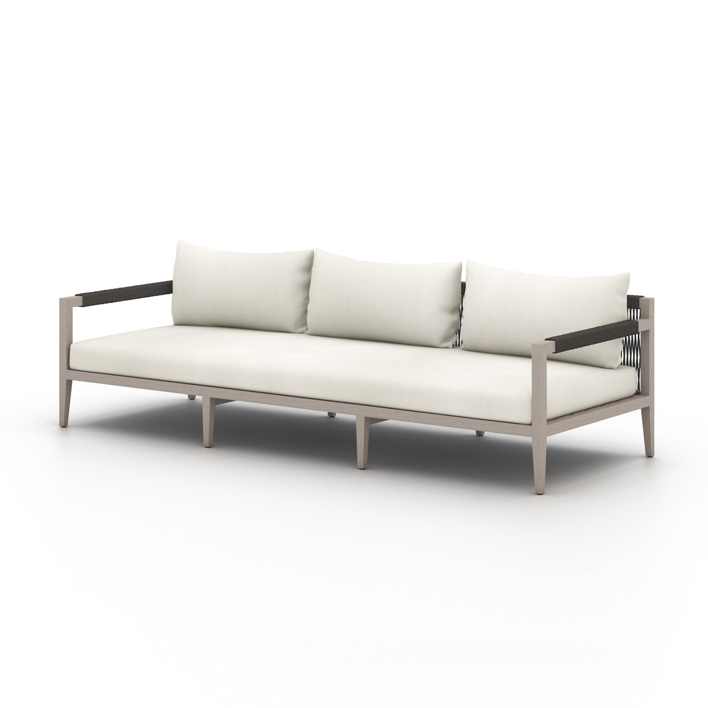 Four Hands 223340-019 Sherwood Outdoor Sofa, Weathered Grey - Venao Ivory