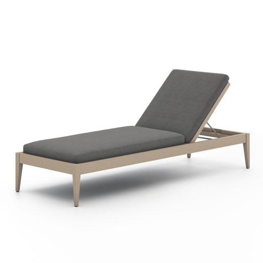 Four Hands 226912-003 Sherwood Outdoor Chaise, Washed Brown - Venao Charcoal