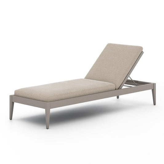 Four Hands 226912-008 Sherwood Outdoor Chaise, Weathered Grey - Faye Sand