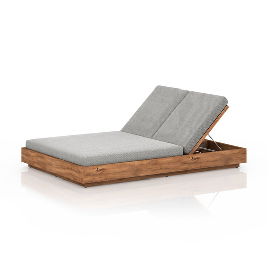 Four Hands 227877-002 Kinta Outdoor Double Chaise Lounge - Faye Ash