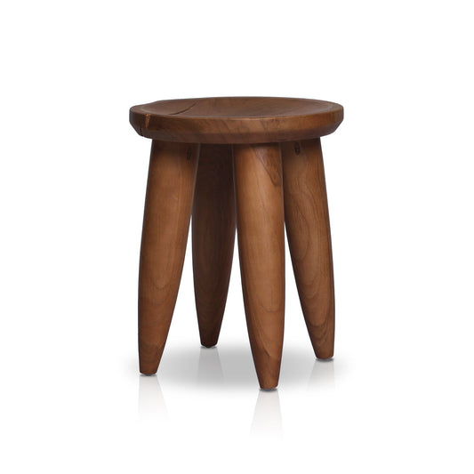 Four Hands 234251-001 Zuri Round Outdoor End Table - Aged Natural Teak