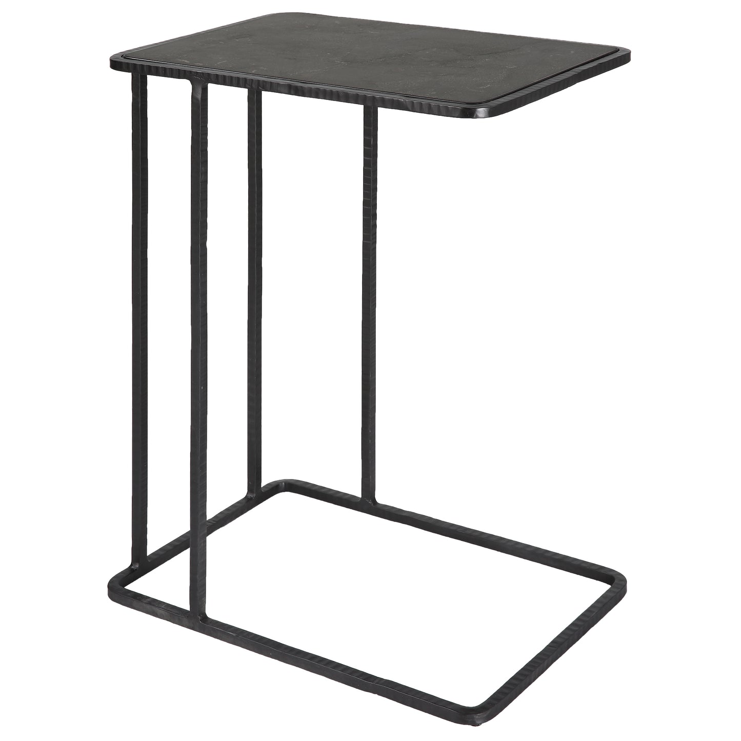 Uttermost 22905 Cavern Stone & Iron Accent Table