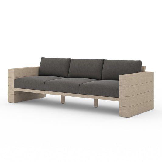 Four Hands JSOL-08902K-562 Leroy Outdoor Sofa, Washed Brown - Venao Charcoal