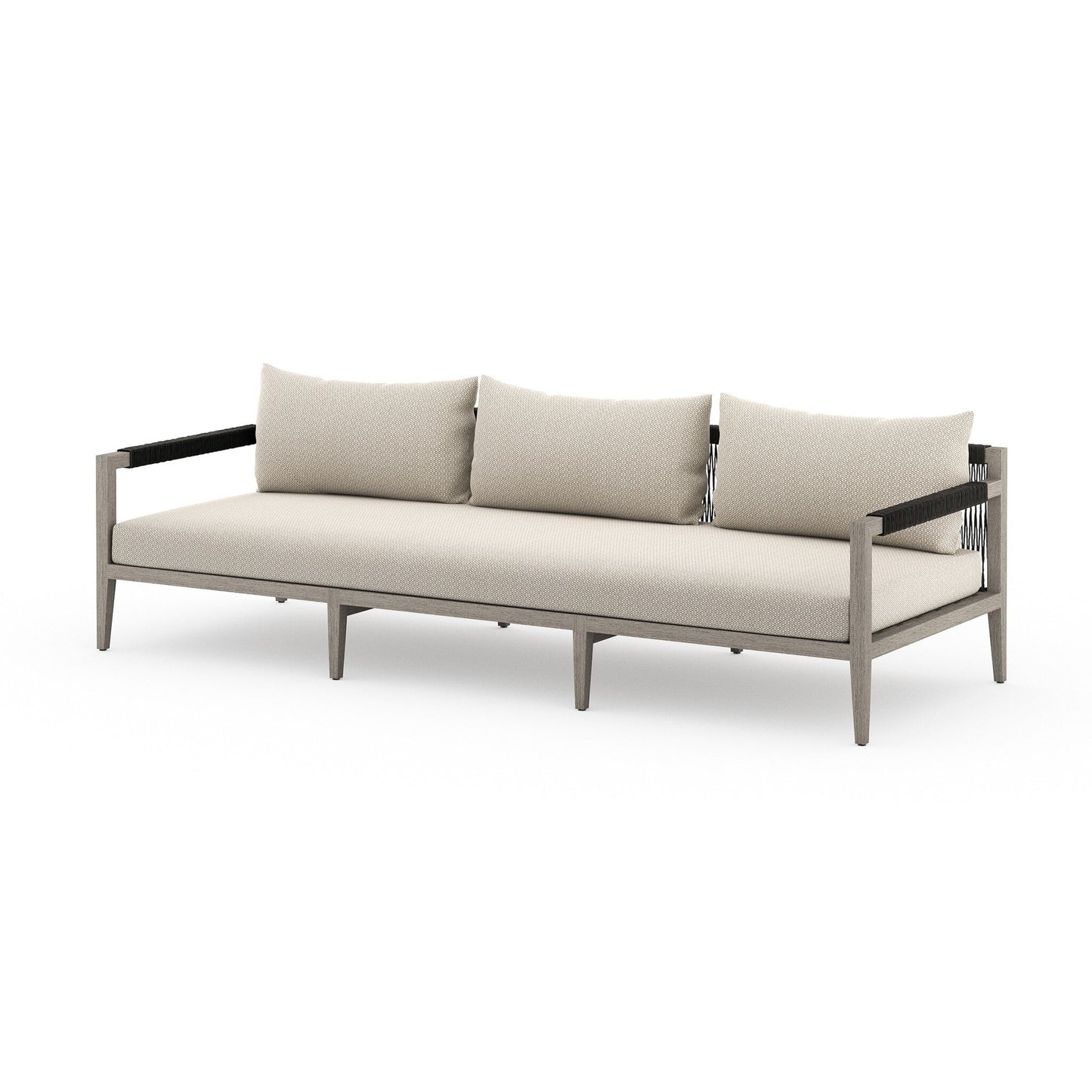 Four Hands JSOL-10201K-971 Sherwood Outdoor Sofa, Weathered Grey - Faye Sand