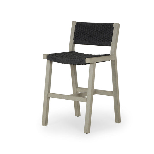 Four Hands JSOL-155 Delano Outdoor Bar + Counter Stool - Weathered Grey-FSC