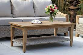 Outdoor Interiors TNA7850N Teak & Wicker Coffee Table