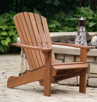 Outdoor Interiors CD3111 Adirondack Chair with Built-in Ottoman