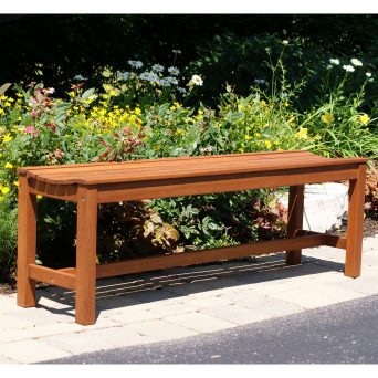 Outdoor Interiors 60404 Eucalyptus 3-person Backless Bench