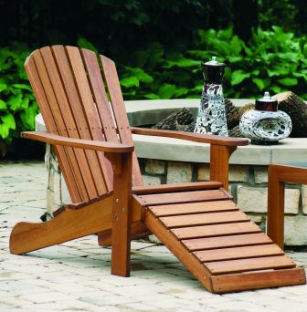 Outdoor Interiors CD3111 Adirondack Chair with Built-in Ottoman