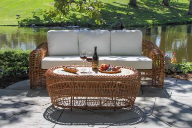 Outdoor Interiors TNA8448 “On the Vine” Wicker Sofa