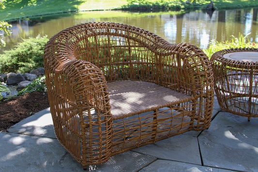 Outdoor Interiors TNA8338 “On the Vine” Wicker Armchair