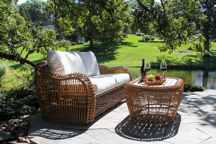 Outdoor Interiors TNA8448 “On the Vine” Wicker Sofa